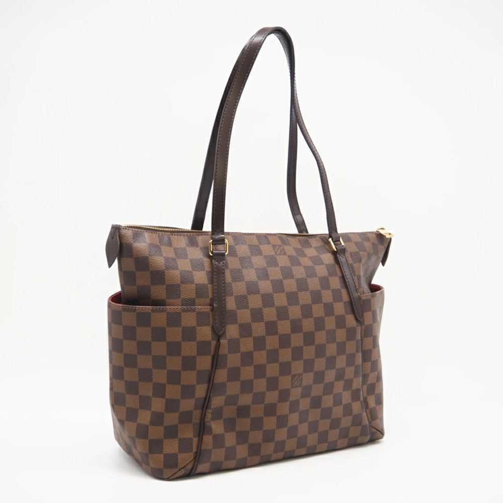 Louis Vuitton Damier Ebene Brown Totally Handbag Brown Canvas Leather